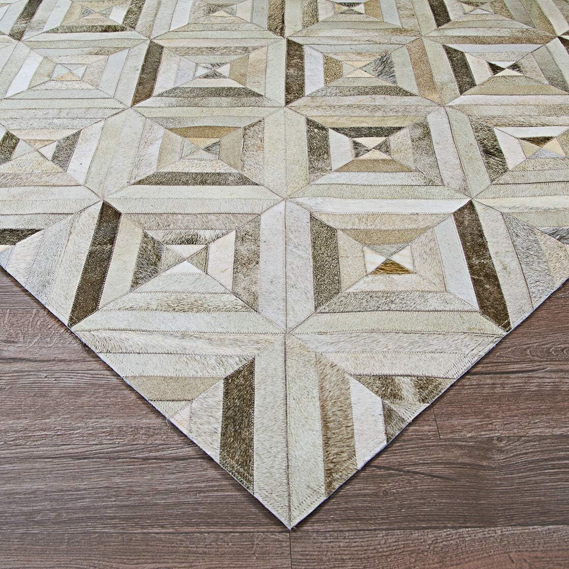 Premium Quality Handmade Leather Rug carpet Unique Design for Home Decor Gift 49
