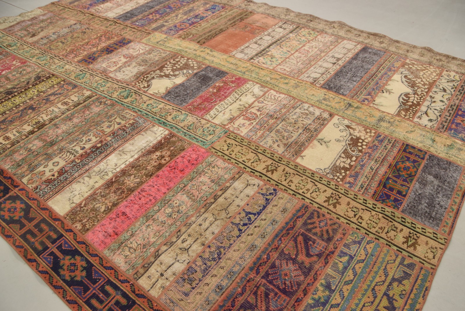 Vintage Rug, 9,3×12,9 ft Oversize Rug, Brown Oriental Wool Turkish Rug
