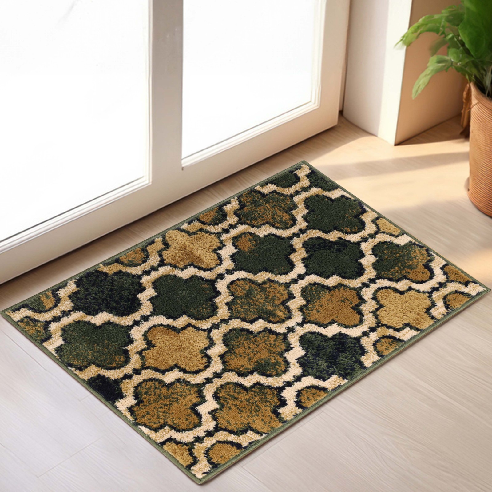 Viking Geometric Trellis Modern Anti Static Colorfast Moth Proof Indoor Area Rug