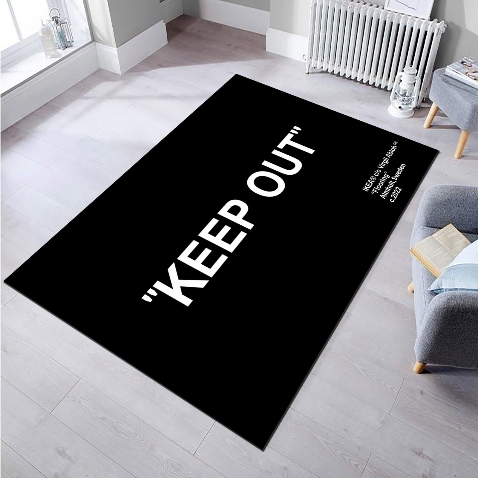 Keep Out Decor,Classic Keep Out Rug,Keep Out Pattern,Decorative Rug,House Gift