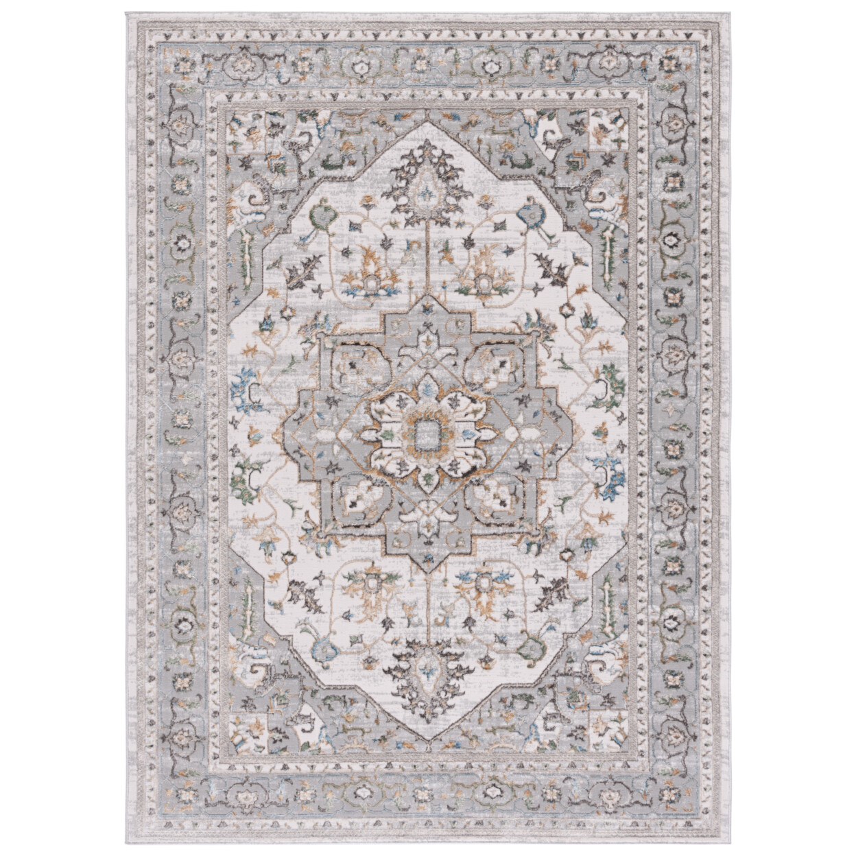 SAFAVIEH Bel Air Collection BLA242F Grey / Light Grey Rug