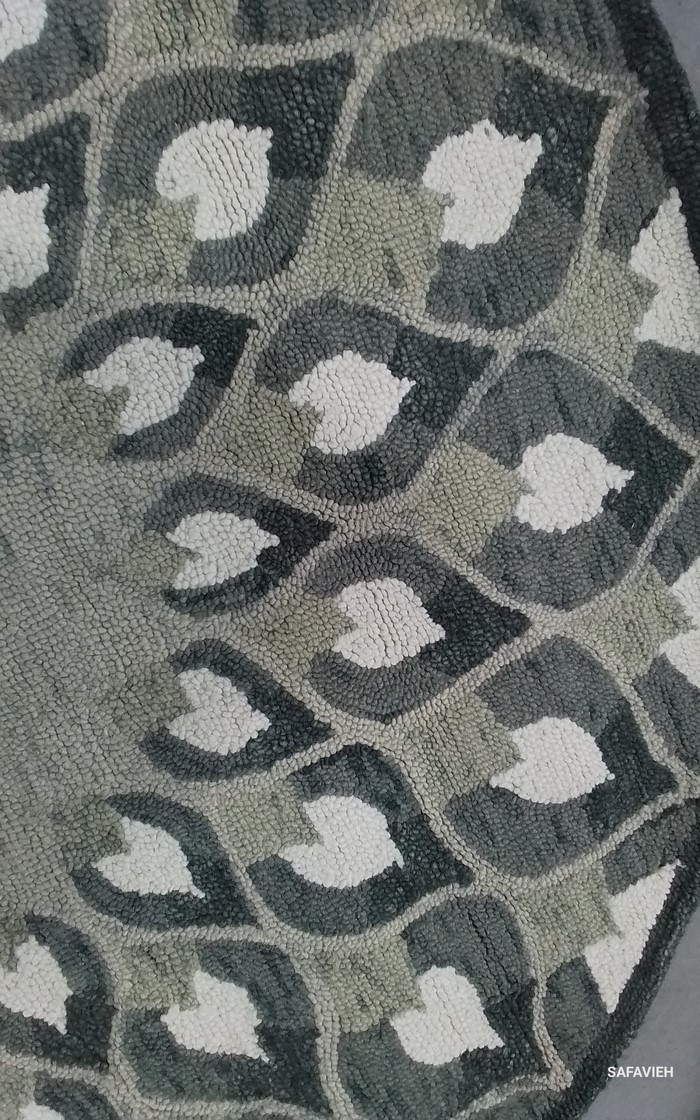CHARCOAL/IVORY 5′-0″ x 5′-0″ Back Stain Rug, Reduced Price 1172806357 NOV603H-5R