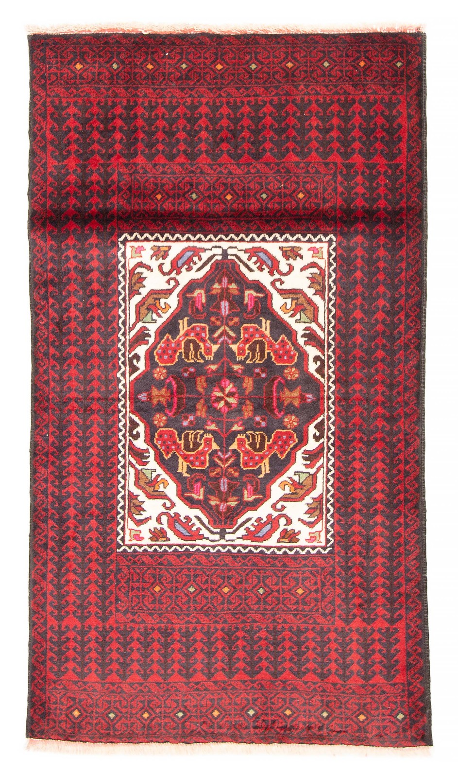 Vintage 3’0″ x 5’1″ Traditional Hand Knotted Vegetable Dye Wool Area Rug