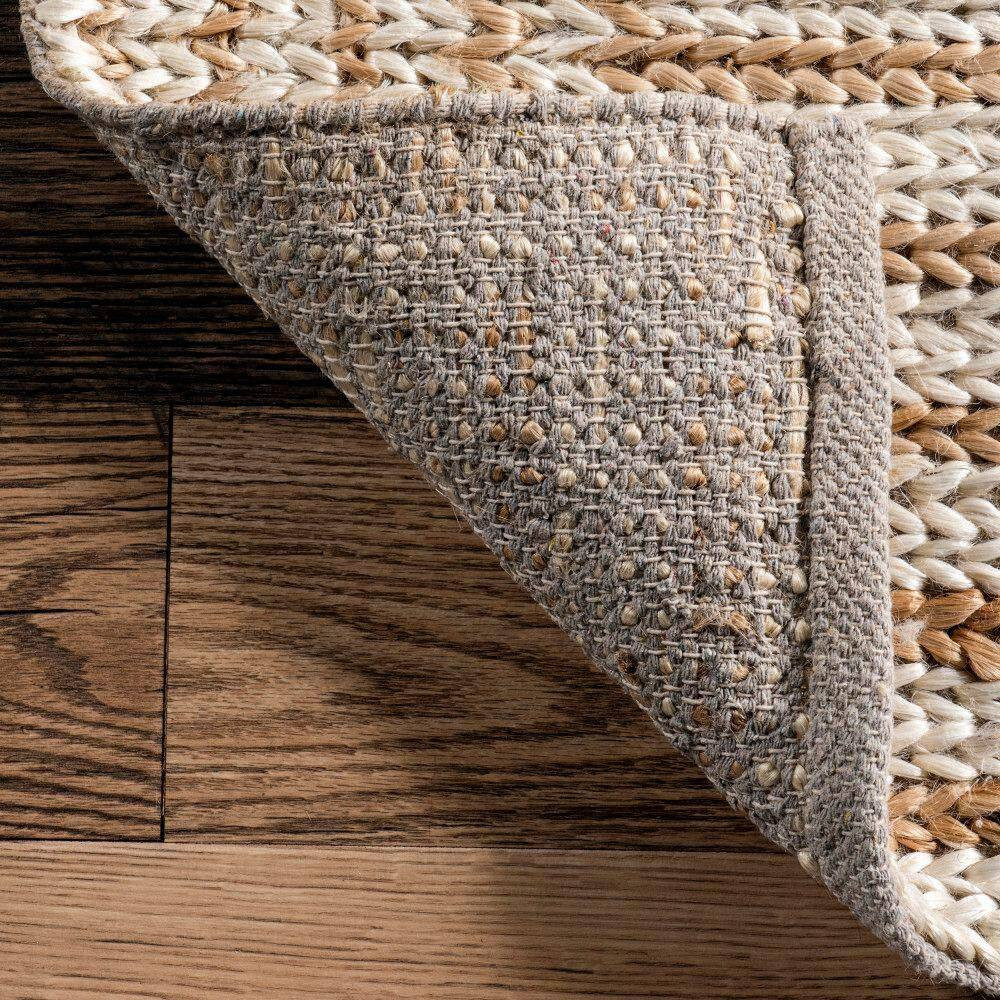 Grassland Handwoven Jute Ivory 2 Ft. X 8 Ft. Modern Runner Rug