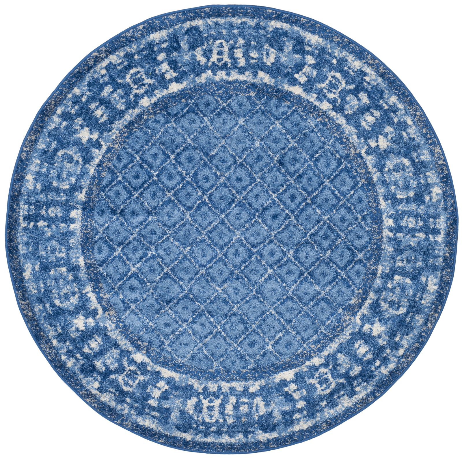 Safavieh Adirondack LIGHT BLUE / DARK BLUE 4′ X 4′ Round Rug – ADR110F-4R