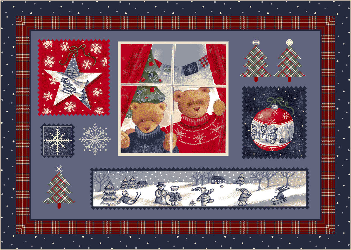 5×8 Milliken Christmas Cuddles 00018 Beary Winter Area Rug – Approx 5’4″x7’8″