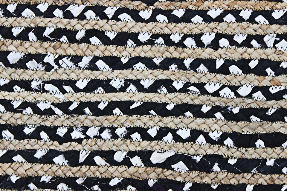 Rugs Jute & Cotton Mix Hand Braided Farmhouse Runner Rectangle Area Boho Rugs