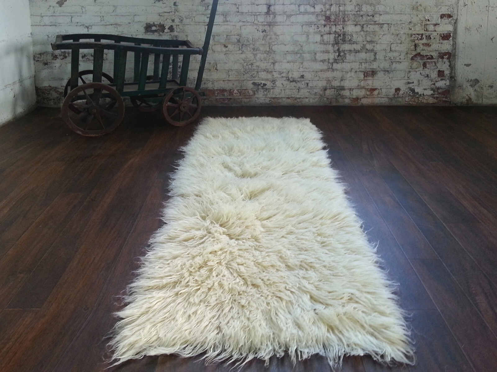 GREEK FLOKATI RUGS | SUPER THICK 3.5″ SHAG PILE | OFF WHITE SHAGGY WOOL AREA RUG