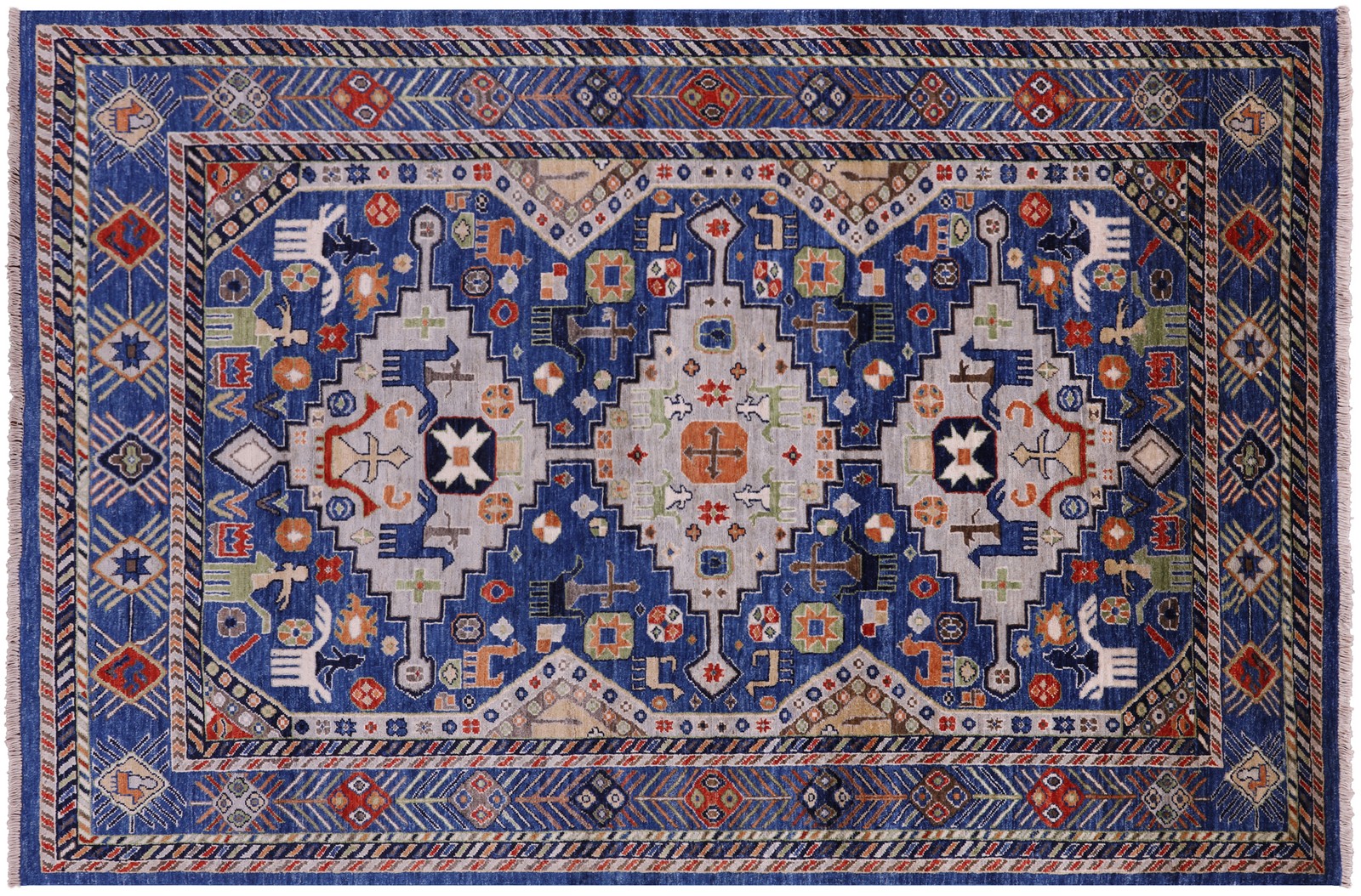 5′ 5″ X 8′ 0″ Super Heriz Serapi Handmade Wool Rug – Q22071