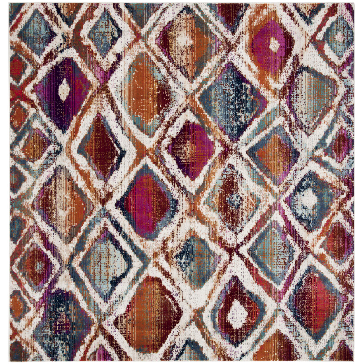 SAFAVIEH Radiance Collection RAD109A Cream / Rust Rug
