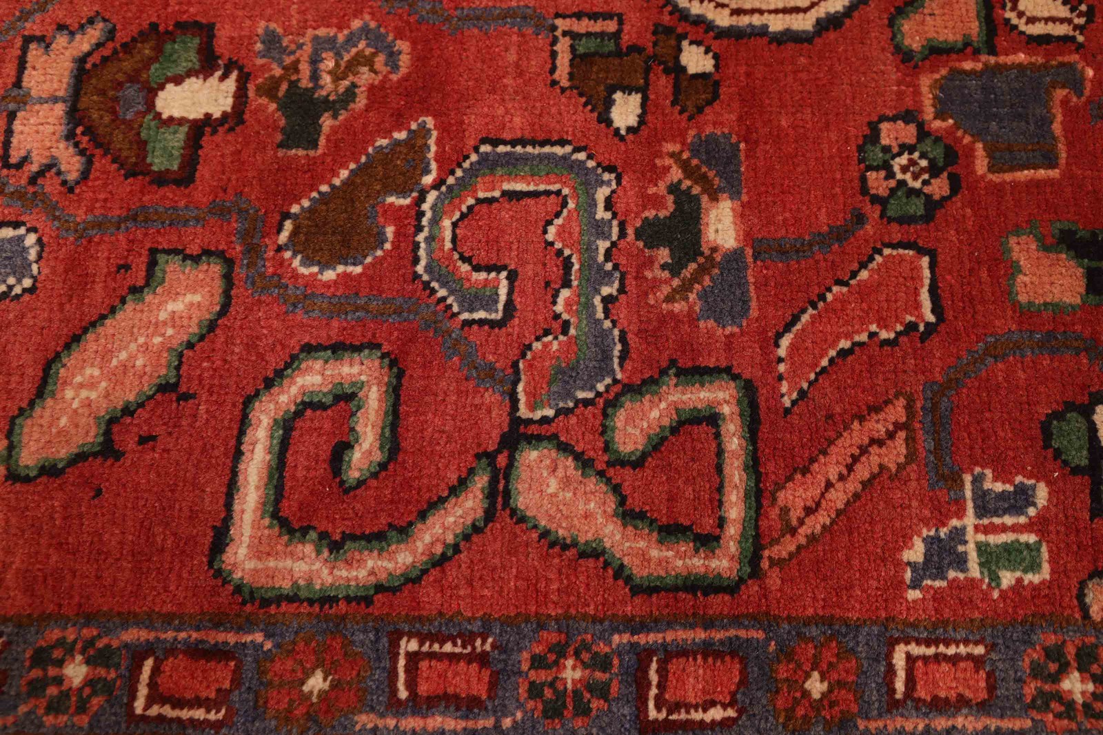 Traditional Vintage Hand-Knotted Area Rug 6’4″ x 9’3″ Oriental Wool Carpet