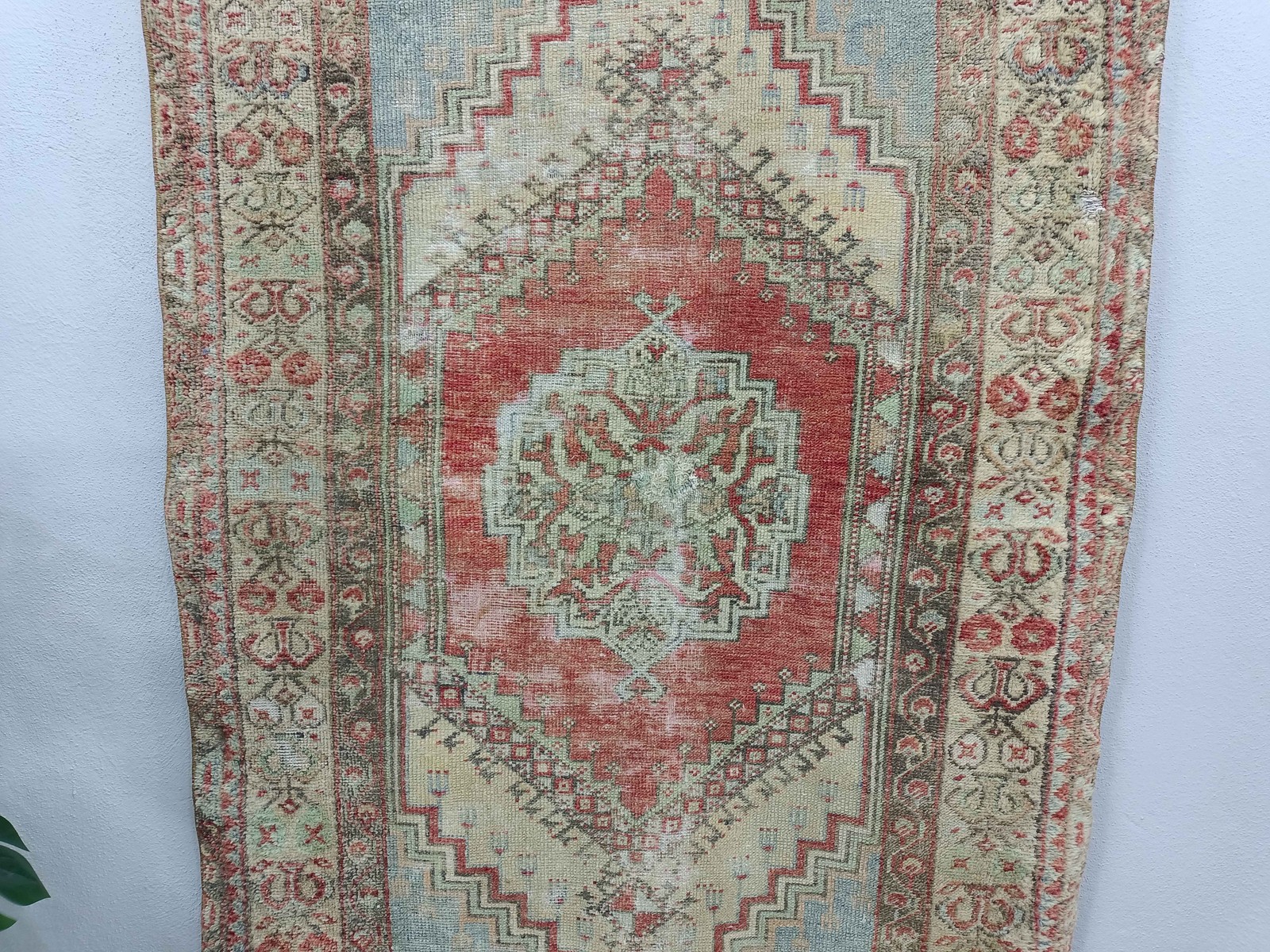 Vintage Turkish Rug Handmade Wool Oushak Tribal 3.6×5.7ft Accent Carpet