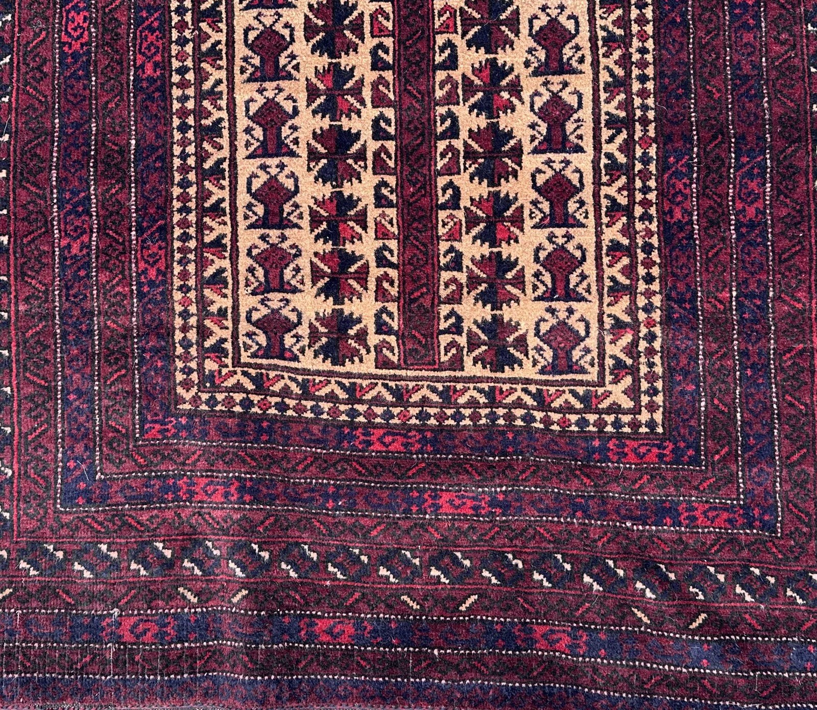 3×5 Kawdani Baluchi Rug Handmade Fine Wool Afghan Tribal Area Carpet 3’4″x5’3″