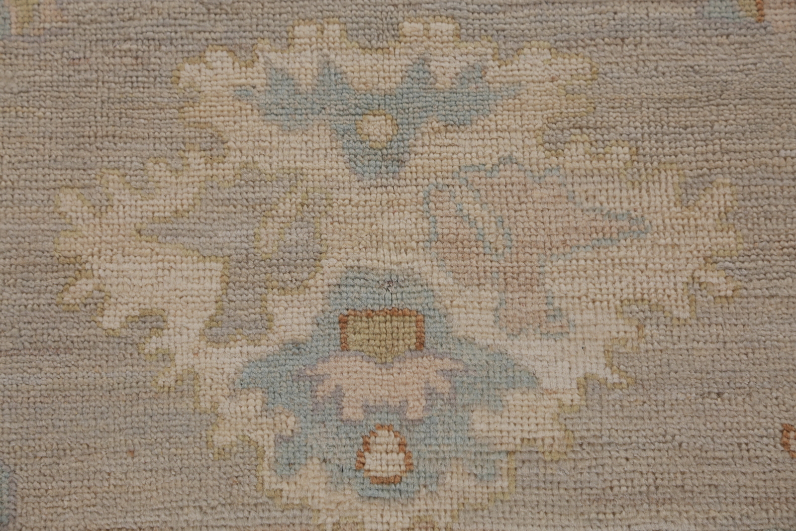 Vegetable Dye All-Over Patterned Oushak Wool Handmade Rug 8×10 ft Turkish Carpet
