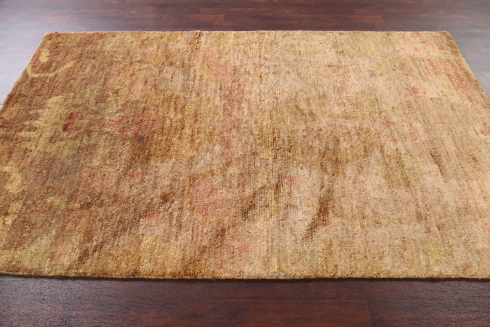 Abstract Pattern Oushak Area Rug 5×8 Hand-knotted Indian Oriental Modern Carpet