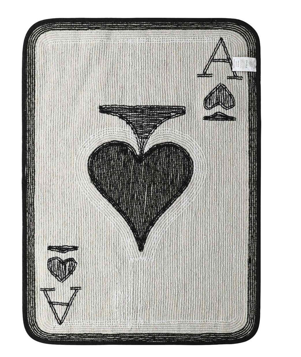 Brand New Playing Card Shaped Cotton Rug 24in X 36in ACE Club Mat Room Home Soft