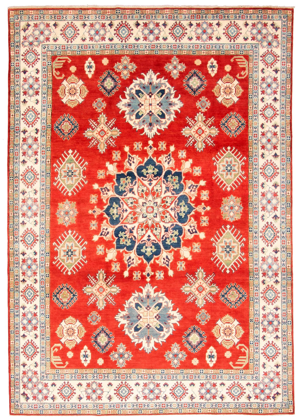 Traditional Hand-Knotted Geometric Area Rug 8’9″ x 12’6″ Oriental Wool Carpet