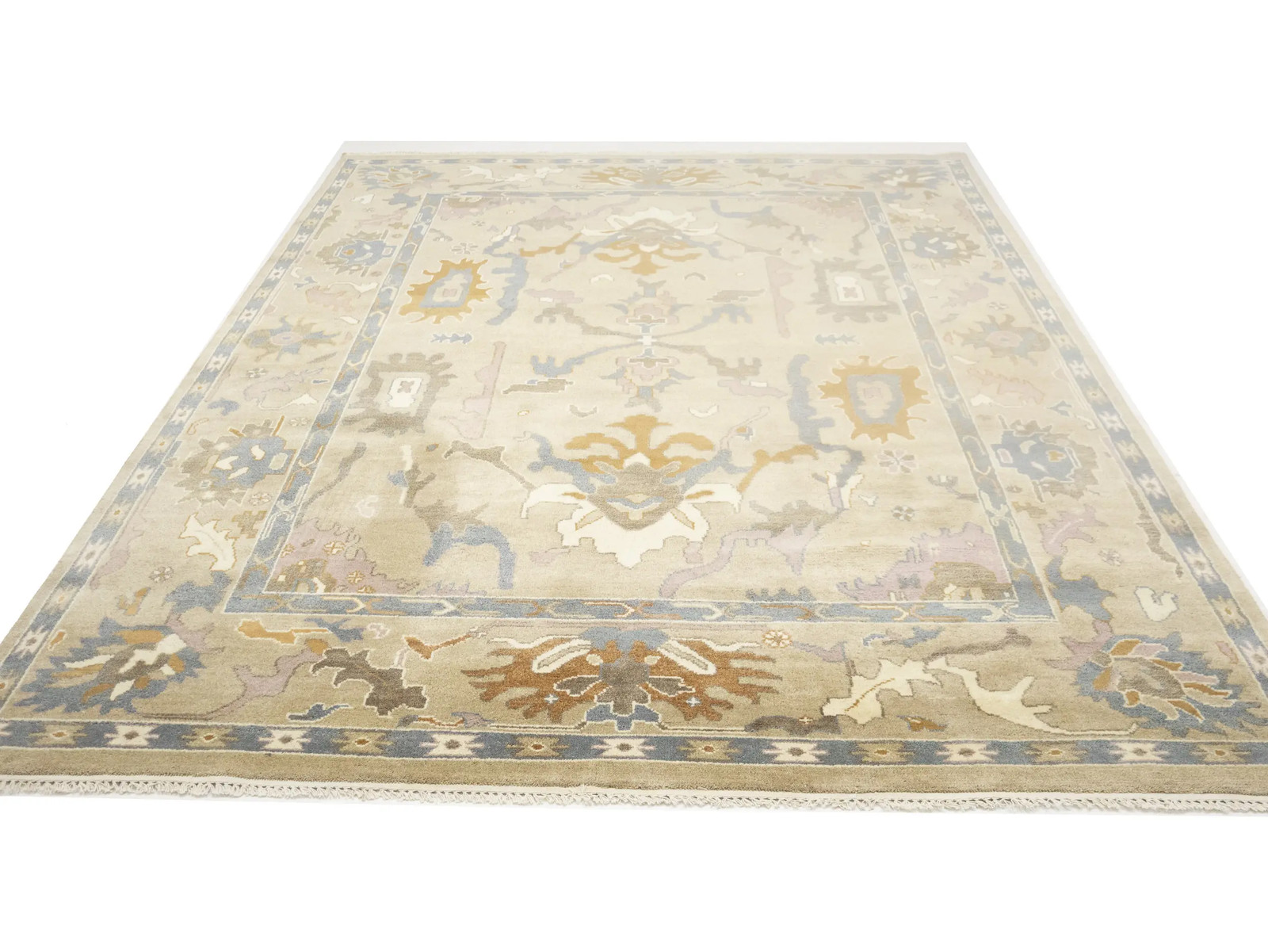 9X12 Handmade Floral Colorfast Oushak Chobi Oriental Area Rug Decor Carpet
