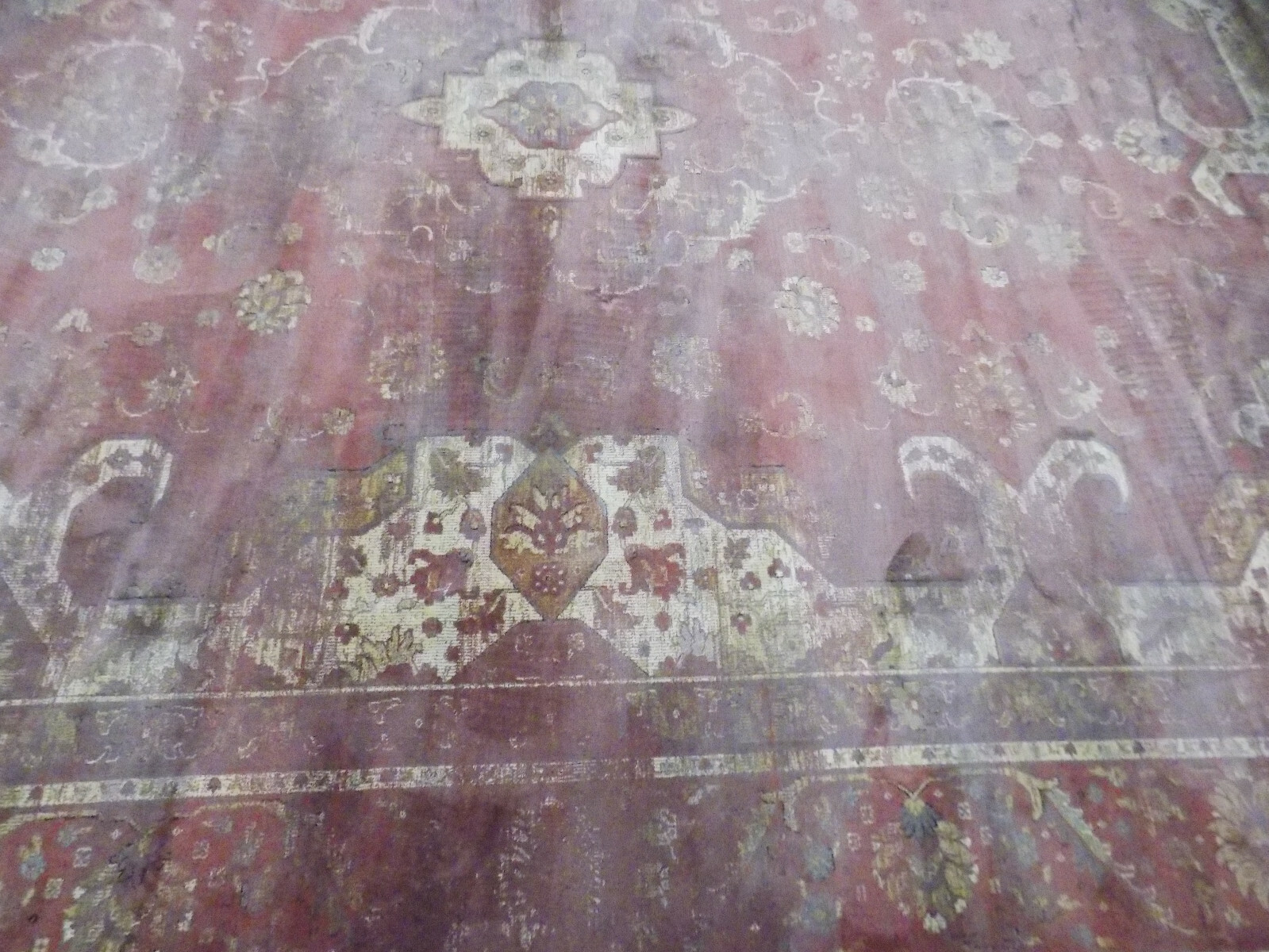 PURPLE / FUCH 8′-10″ X 12′-2″ Stained Rug Reduced Price 1172593428 VTG137-2888-9