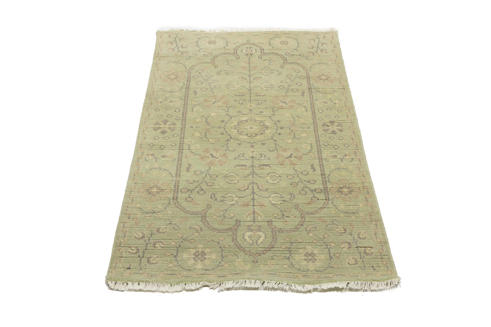 3×5 Small Transitional Muted Color Floral Oriental Rug Entryway Decor Carpet