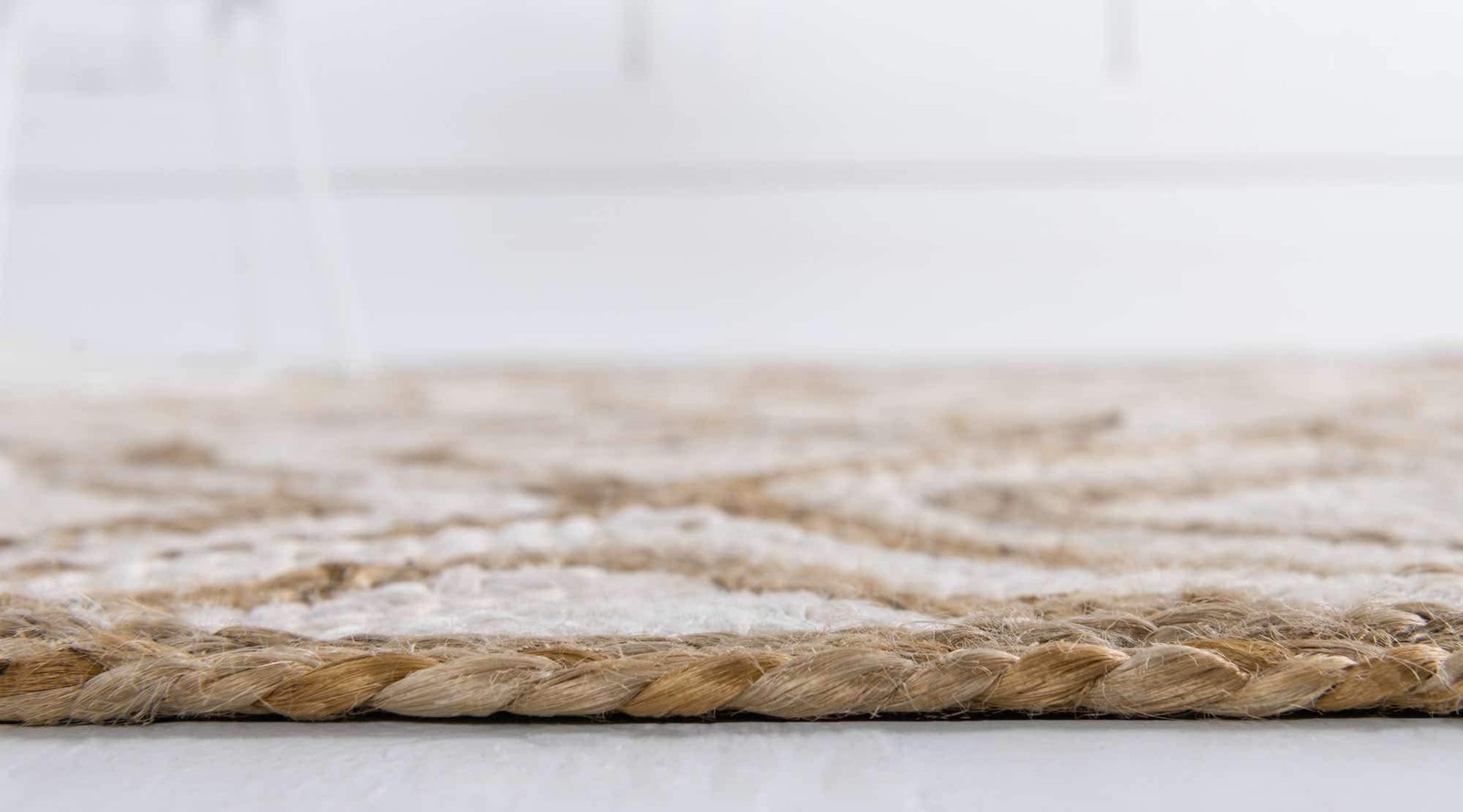 Unique Loom Braided Jute Collection Area Rug – 4 1 X 6 1 Rectangle Natural/