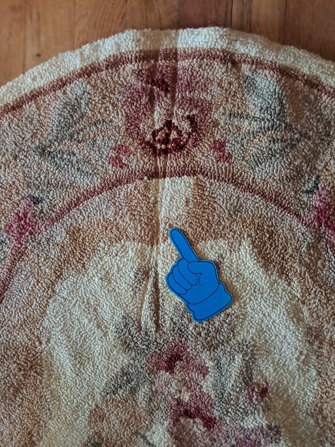 Vintage Hooked Rug 52×29 Oval Floral Farmhouse Cottage AccentRug See Description