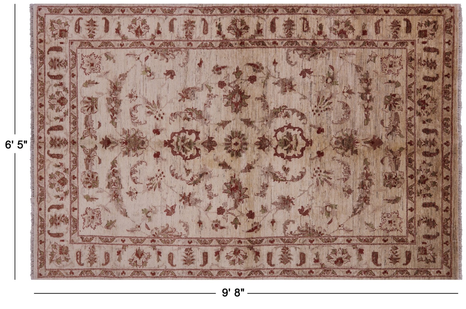 6′ 5″ X 9′ 8″ Peshawar Handmade Rug – P2113