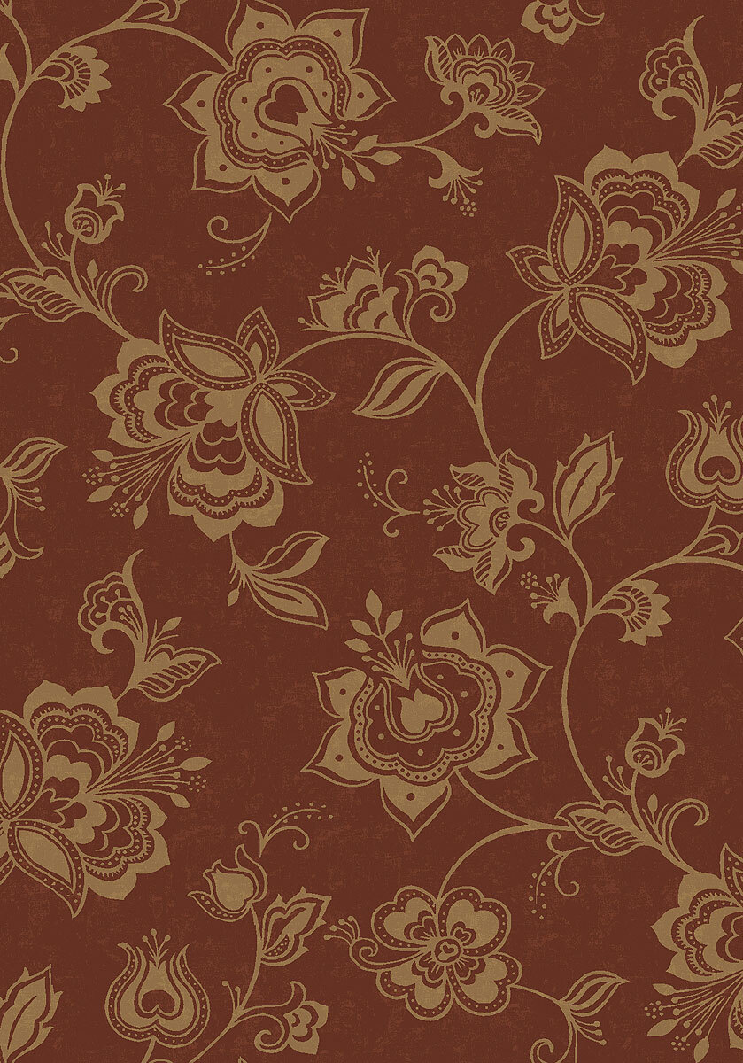 5×8 Milliken Graceful Cinnbar Traditional All-Over Area Rug – Approx 5’4″x7’8″