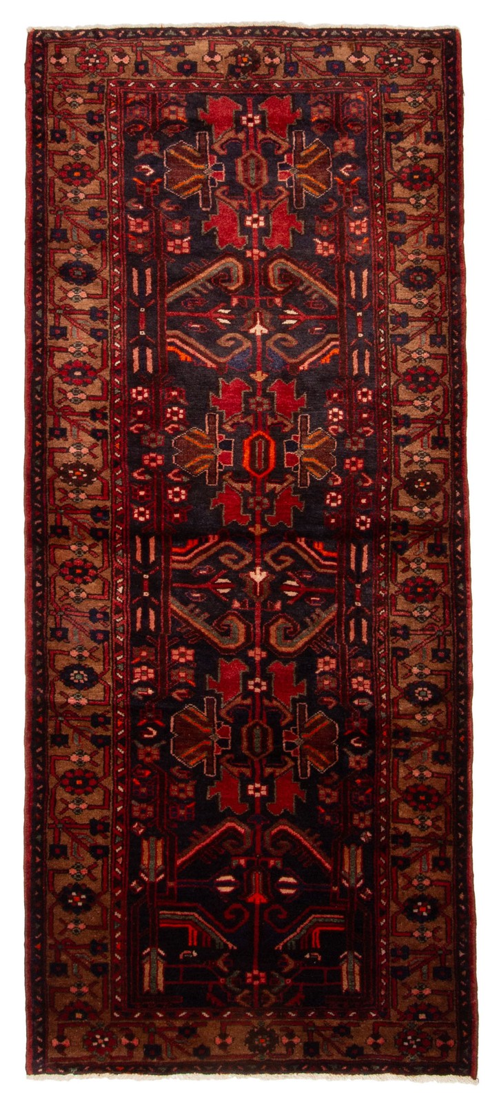 Vintage 3’6″ x 8’2″ Traditional Hand Knotted Vegetable Dye Wool Area Rug