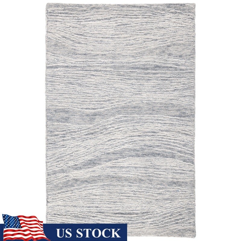 Metro Bridget Abstract Area Rug Indoor Handmade Soft Wool Cotton Backing Modern