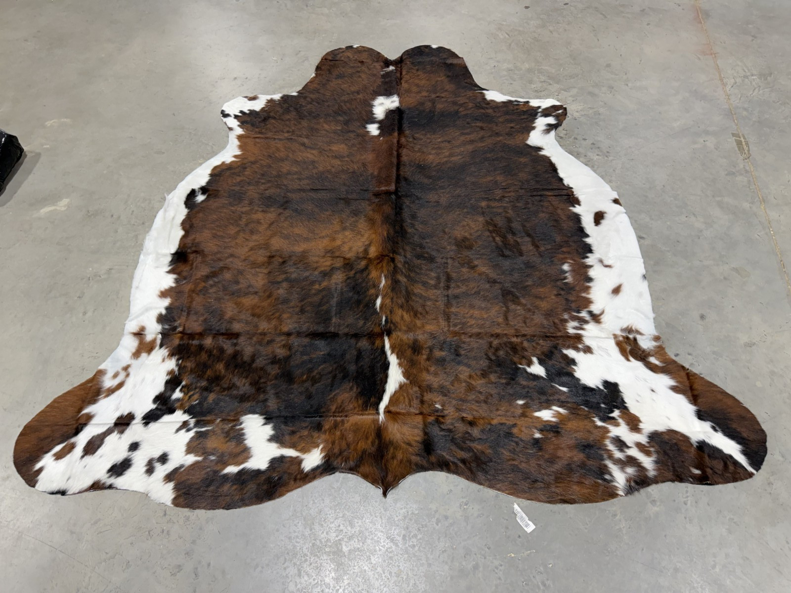 Premium Quality Exotic Brindle Brazilian Cowhide Rug Tricolor Size 6-7 Ft approx