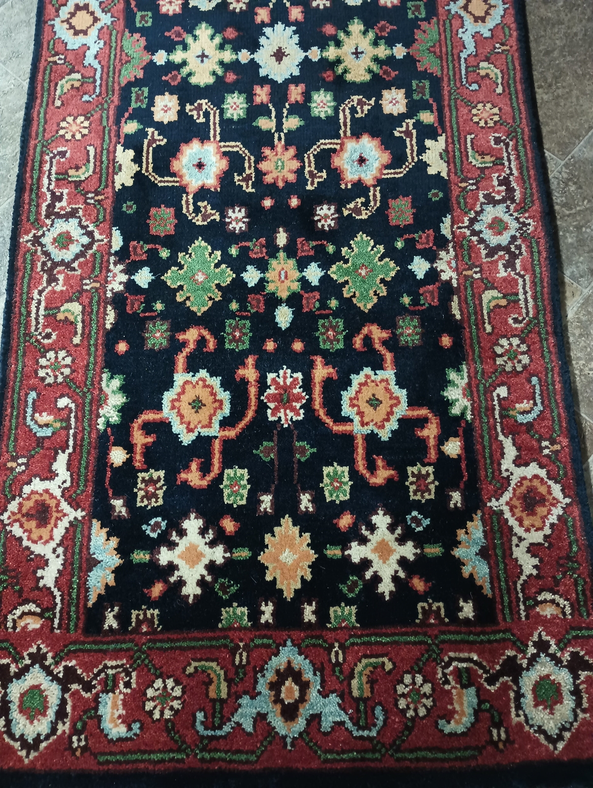 3×10 Runner Hand-knotted Wool BLACK #F-5851