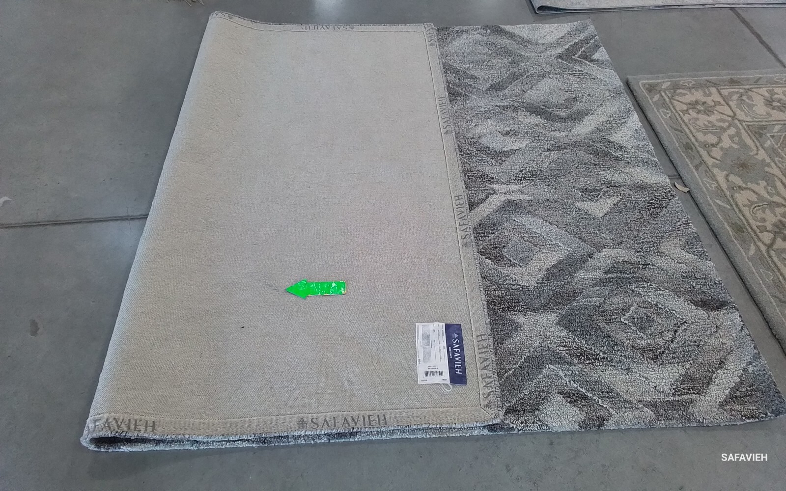 GREY 6′-0″ x 9′-0″ Back Stain Rug, Reduced Price 1172772309 ABT635F-6