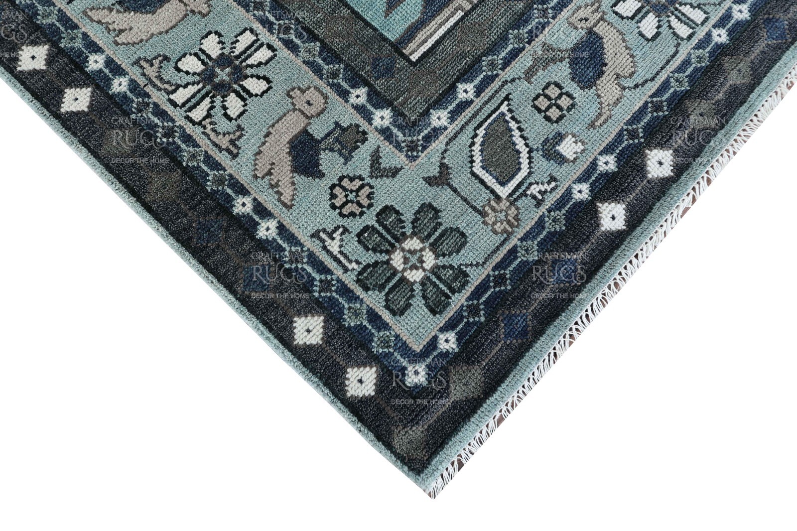 Kismet Gray Oushak Hand Knotted 4×6, 5×8, 6×9, 8×10, 9×12, 10×14 Wool Area Rug