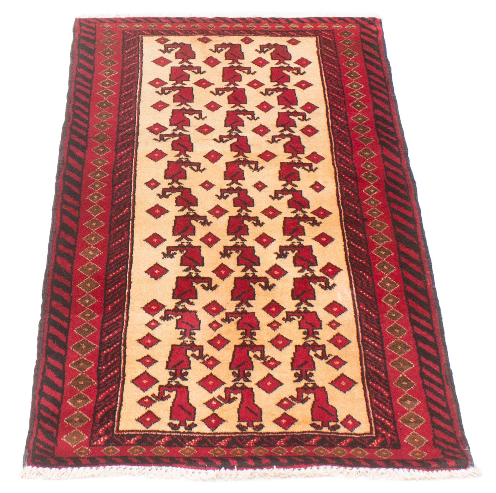 Vintage Traditional Hand-Knotted Area Rug 2’9″ x 5’4″ Oriental Wool Carpet