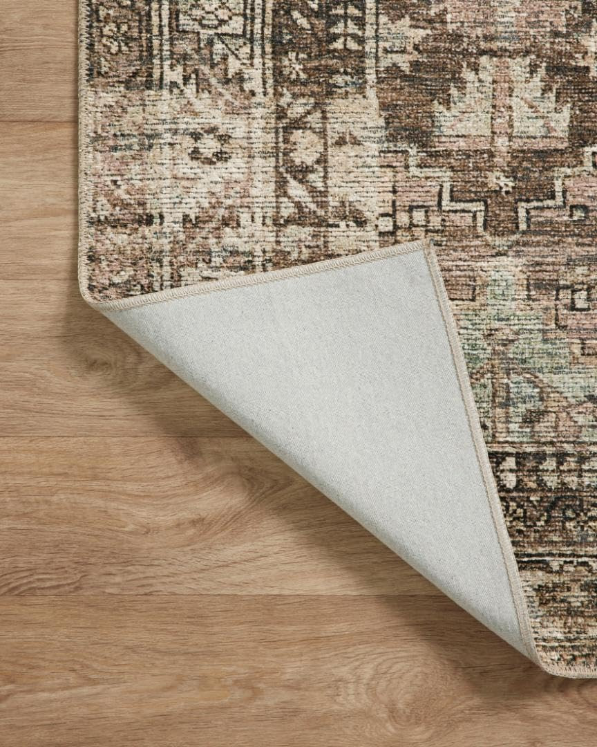Loloi Billie Collection 6′ x 9′ Area Rug in Clay & Sage – Distressed Design
