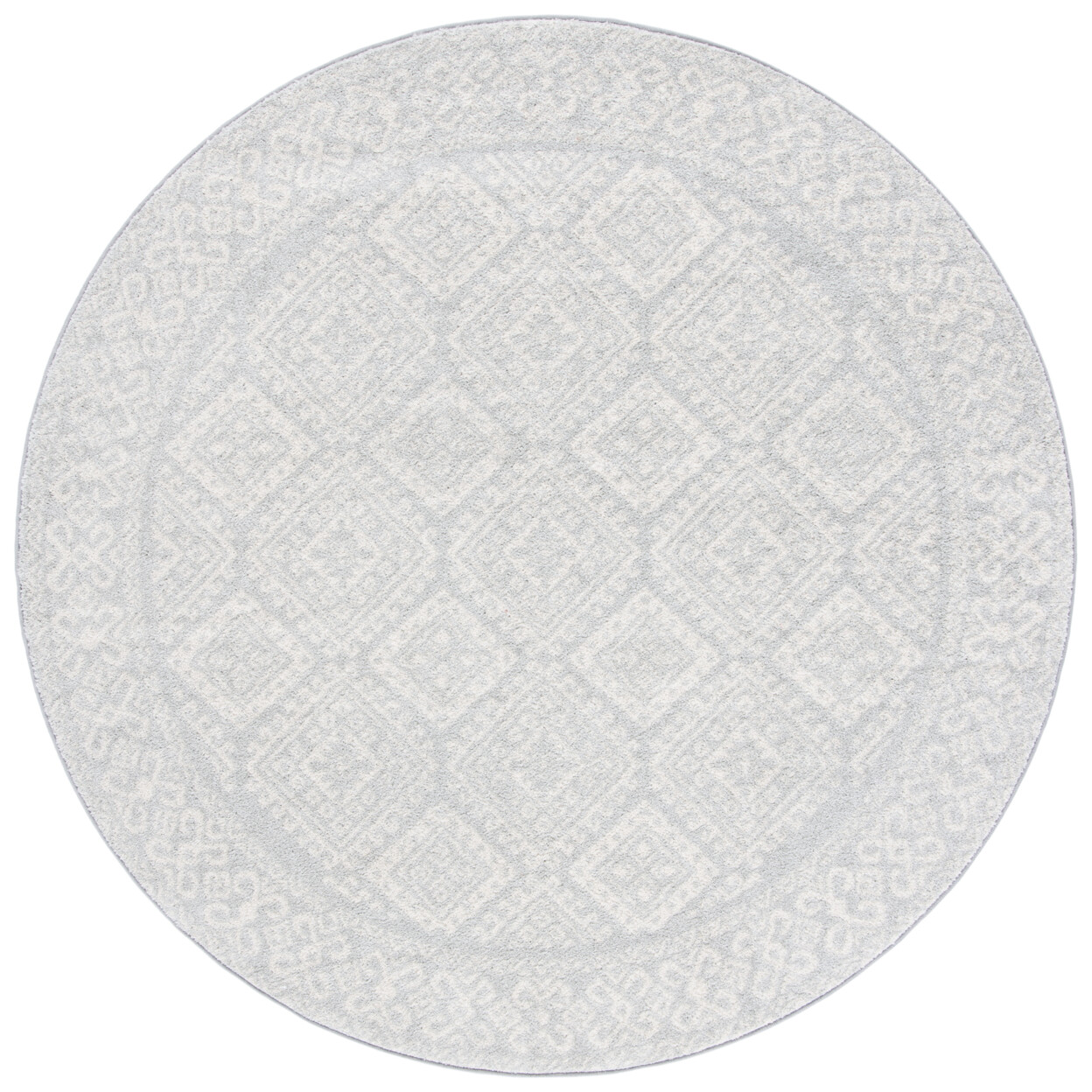 SAFAVIEH Tulum Collection TUL264G Light Grey / Ivory Rug