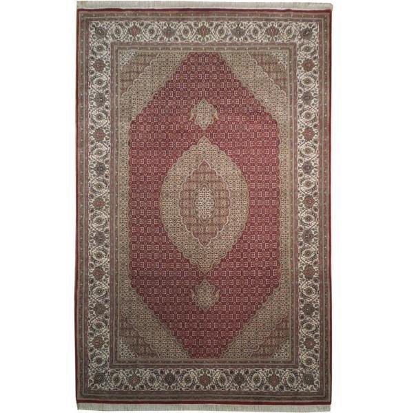 6′ x 10′ Tabriiz Mahii Wool & Silk Fine Quality Rug POM RED # PIX-18754