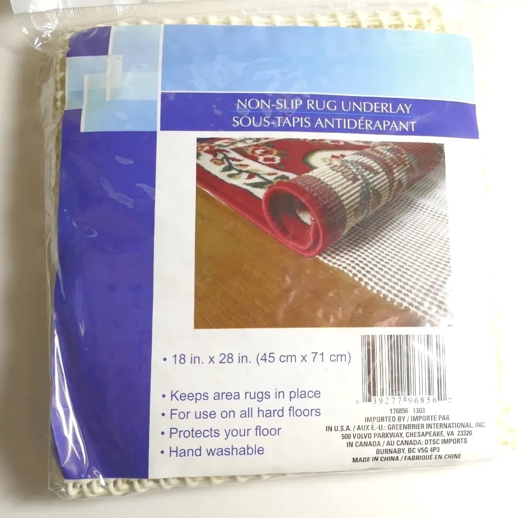 NONSLIP Carpet Area Rug GRIP UNDERLAY PAD 18″ x 28″ Non Skid rubber hard floor