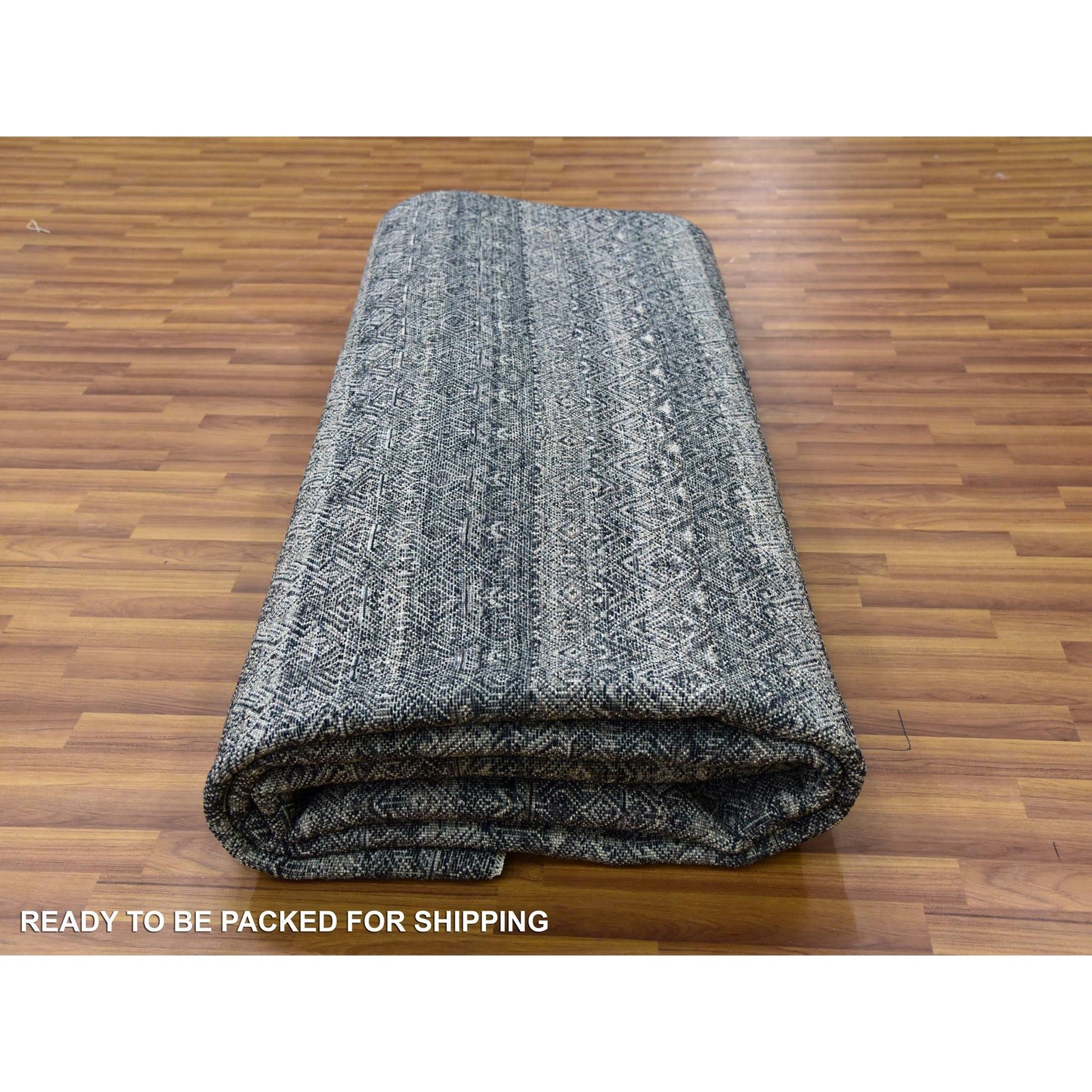 10’x13’10” Gray Hand Knotted Kohinoor Herrita Design 100% Plush Wool Rug R79459