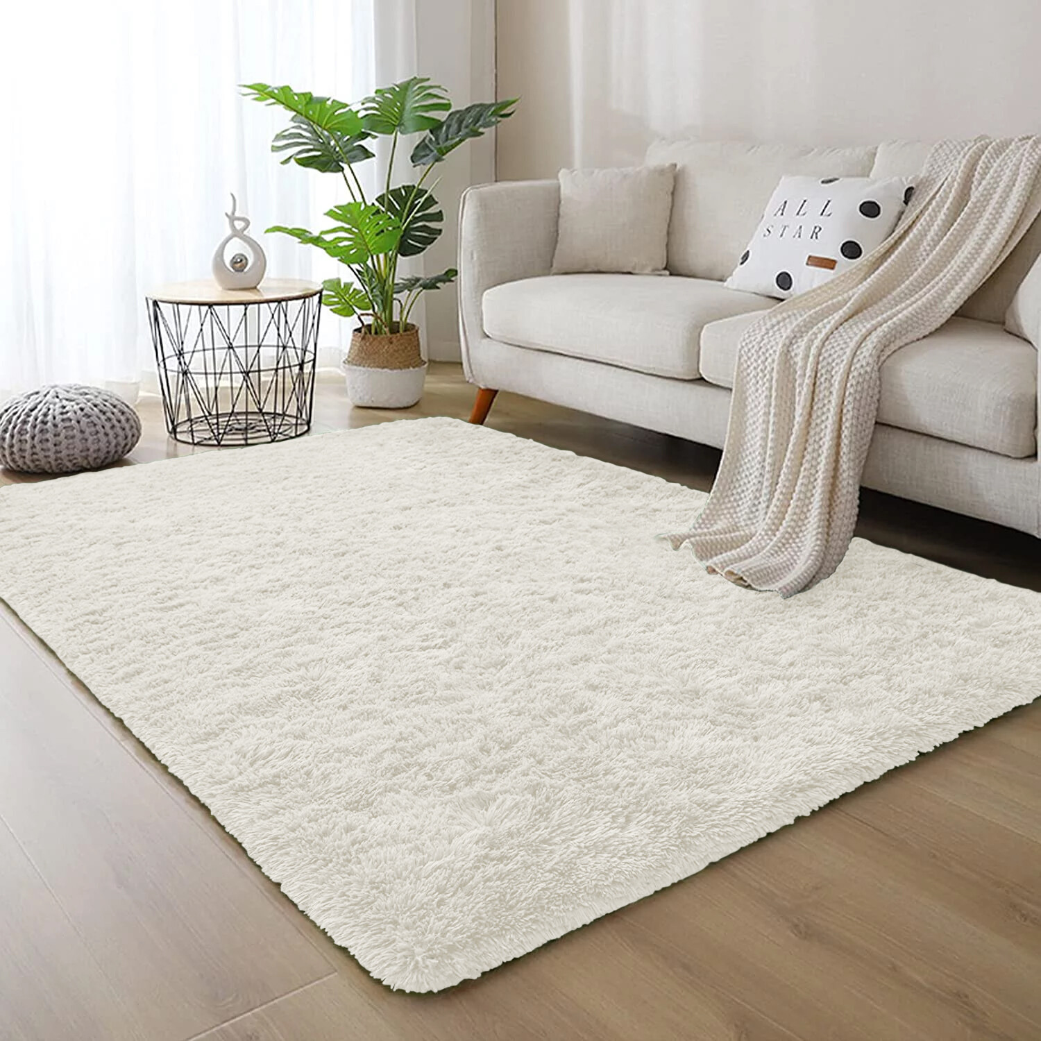 Shaggy Fluffy Area Rug Anti Skid Living Room Bedroom Carpet Ultra Soft Floor Mat