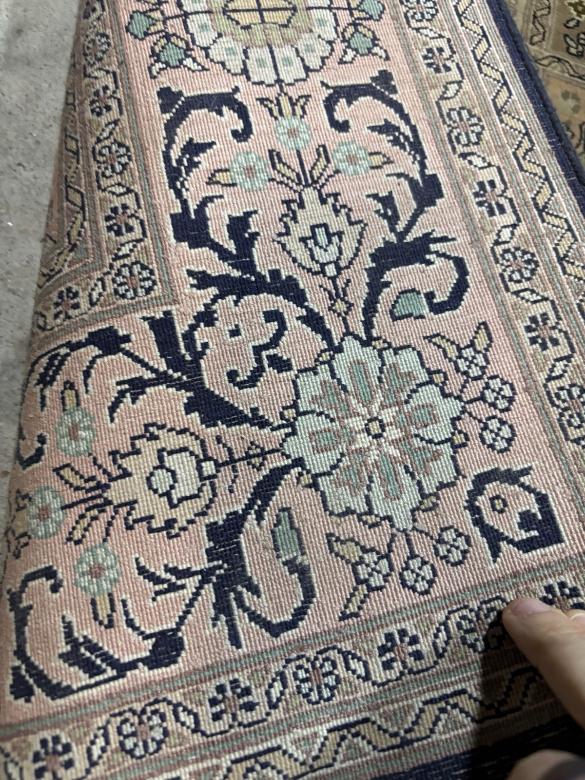 Handmade Signed Fine Pile Weave Silk on Silk Carpet Rug