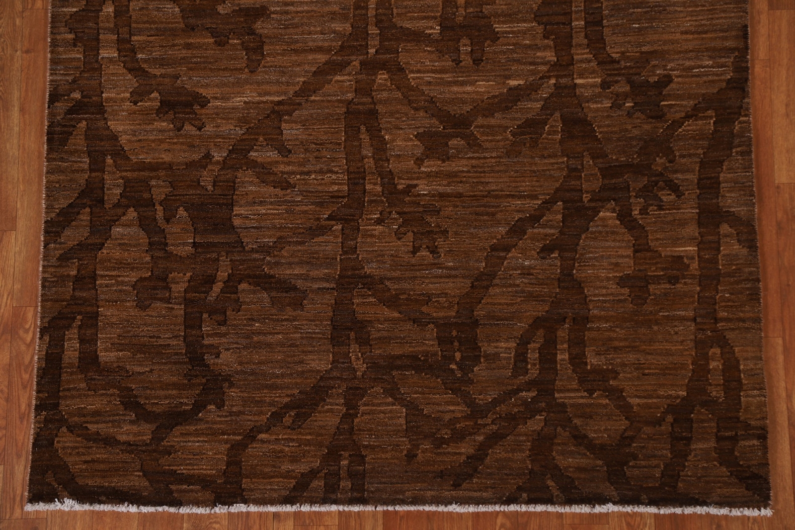 Versatile Gabbeh Kashkoli Brown Wool Modern Accent Rug Ideal for Any Room 5×6 ft
