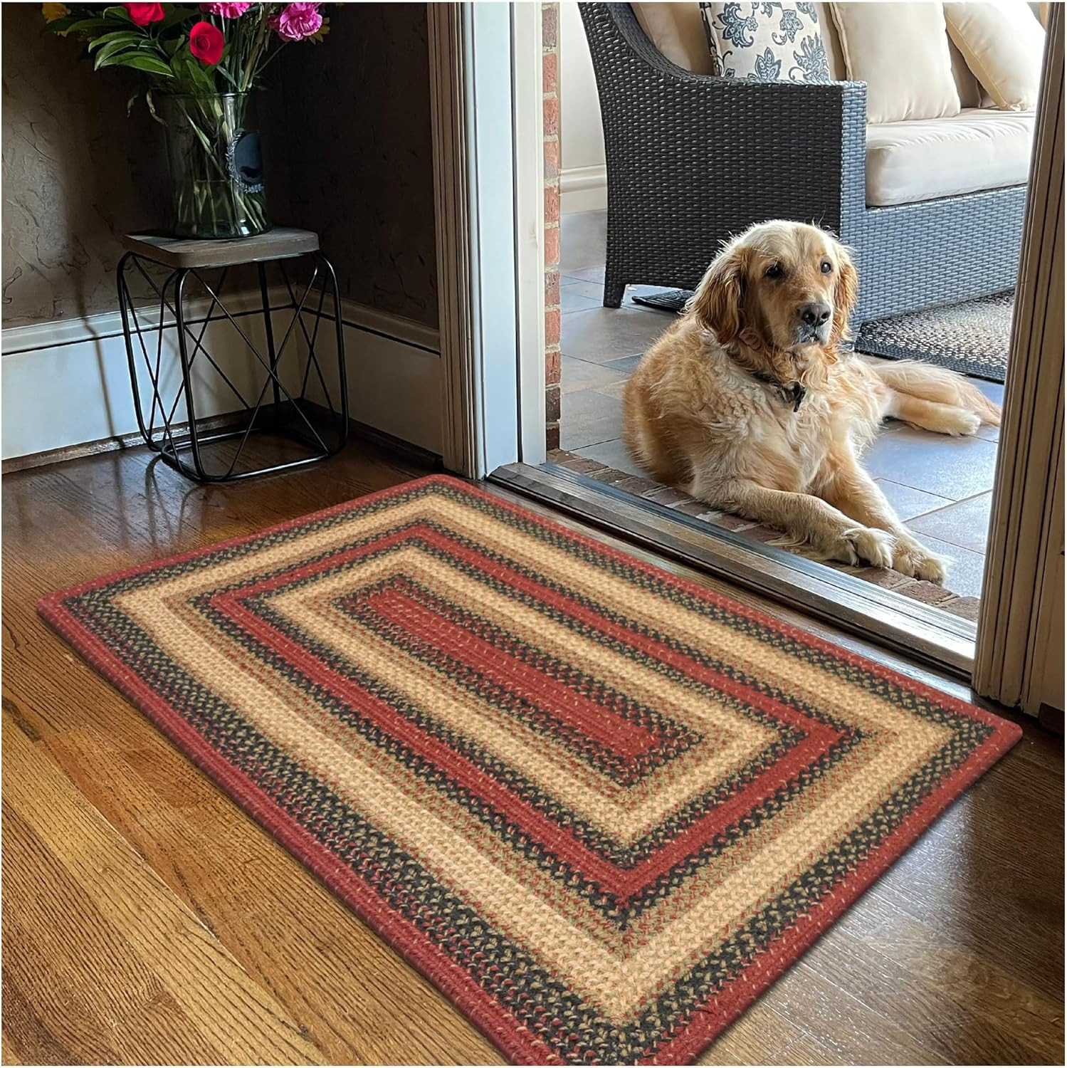 Highland Jute Braided Rugs 20×30 – Rustic Entry & Kitchen Decor by Homepsice