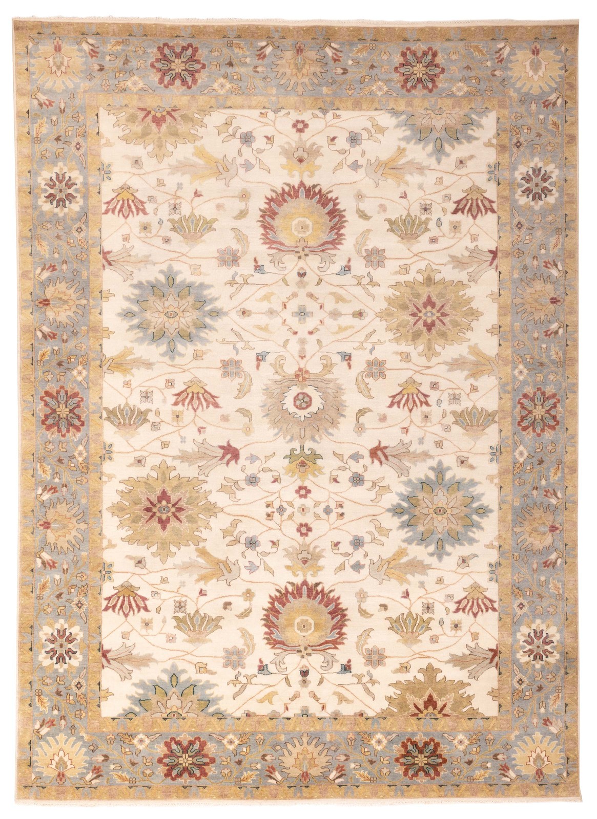 Vintage Hand-Knotted Area Rug 10’0″ x 13’10” Traditional Oriental Wool Carpet
