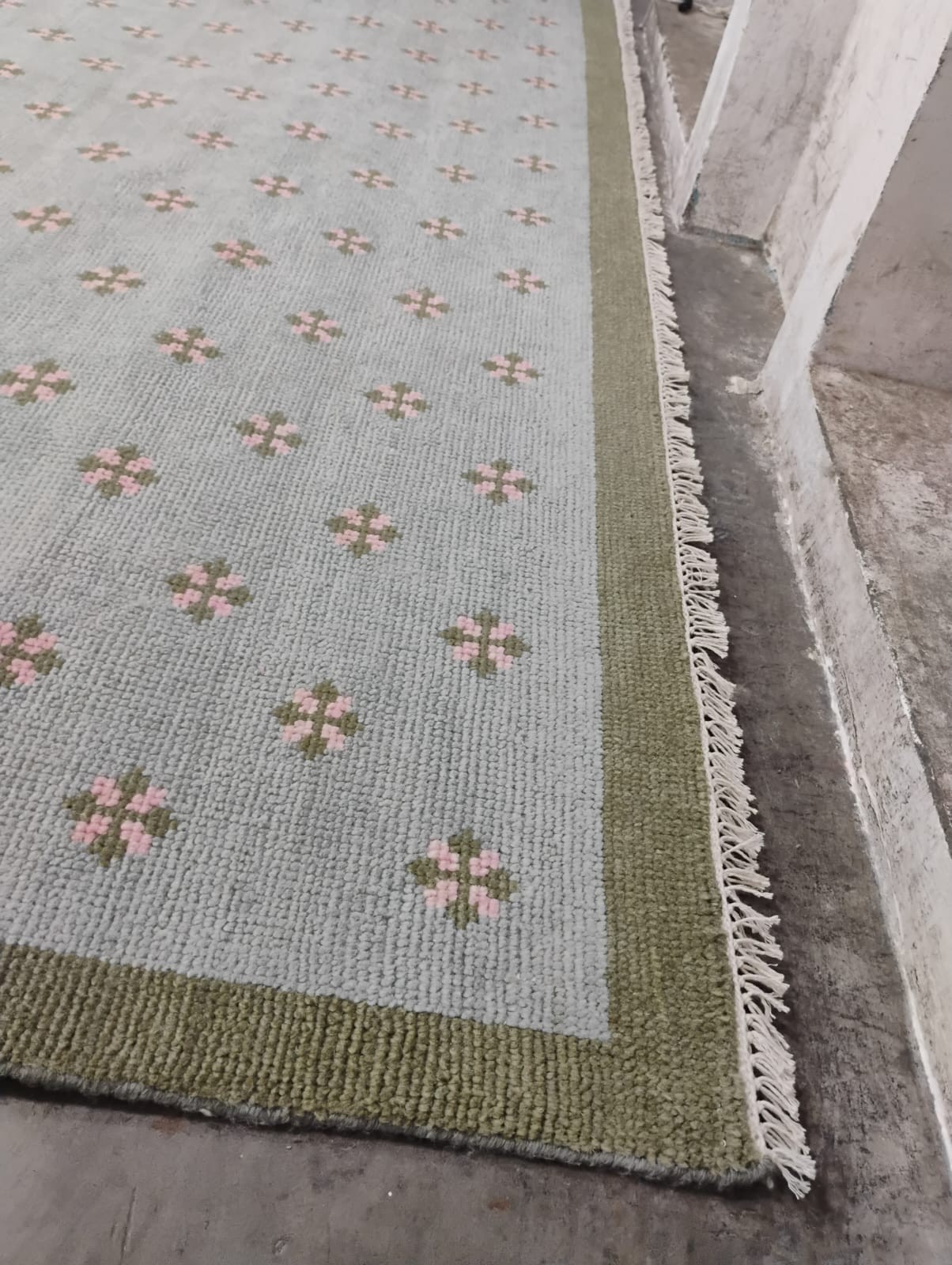 Hand Knotted Wool Rug 9×12 Boho Oriental Area Rug Dining Room