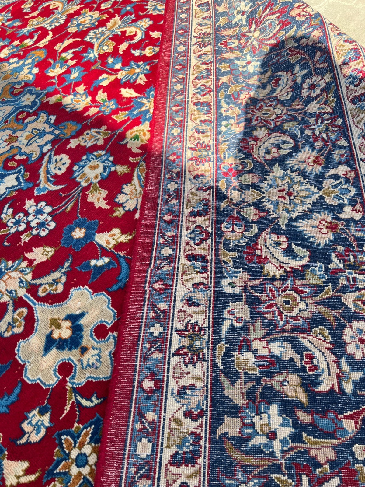 Isfahaan Rug 10’x14′ Hand Knotted Vintage 1970s