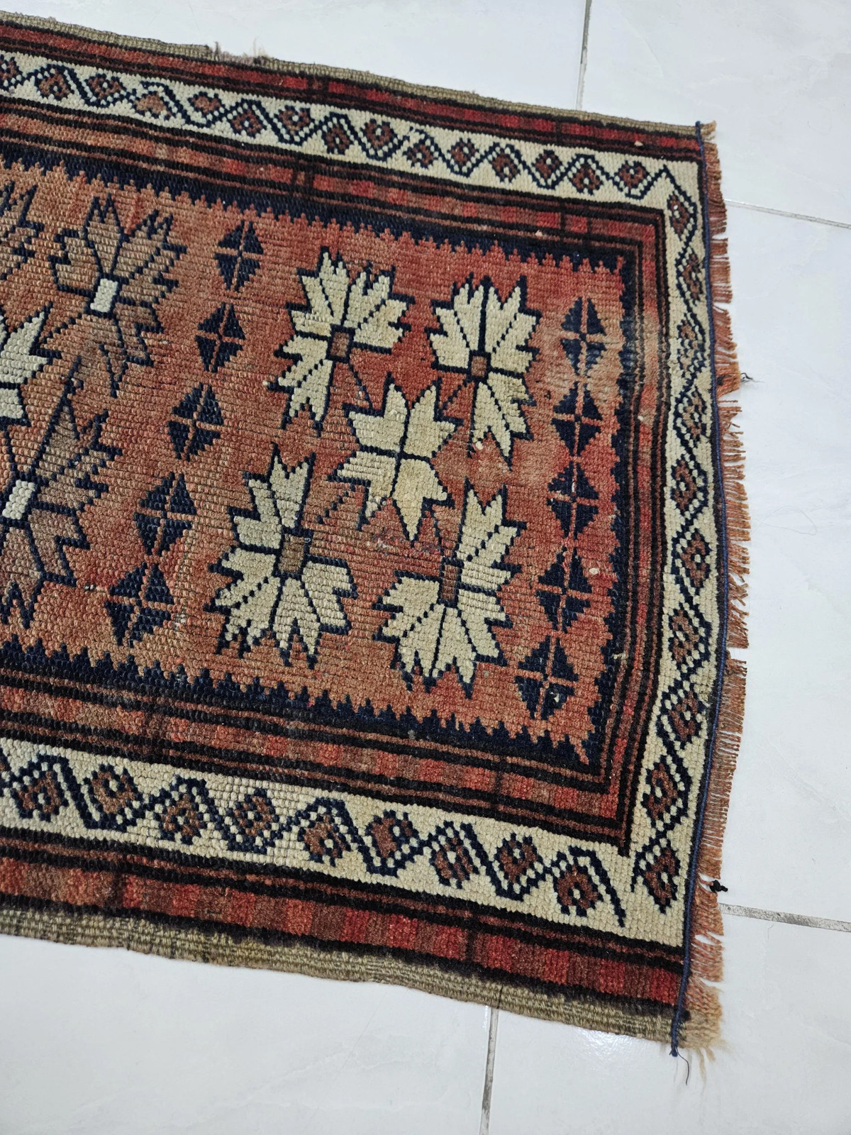 Handmade Wool Turkish Rug: 1.8 x 2.6 ft, Red Boho Decor
