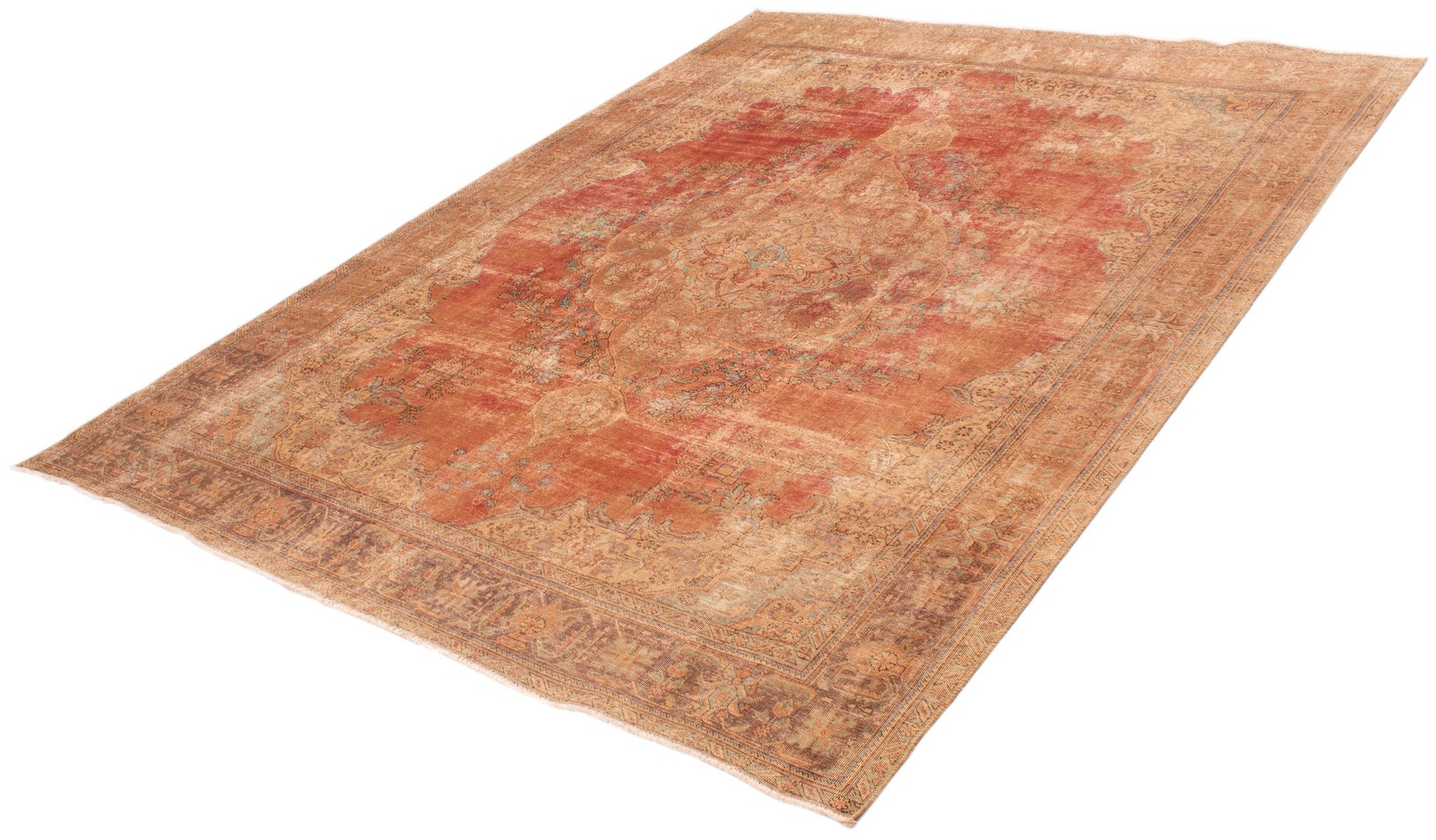 Vintage Traditional Hand-Knotted Area Rug 9’7″ x 12’6″ Oriental Wool Carpet