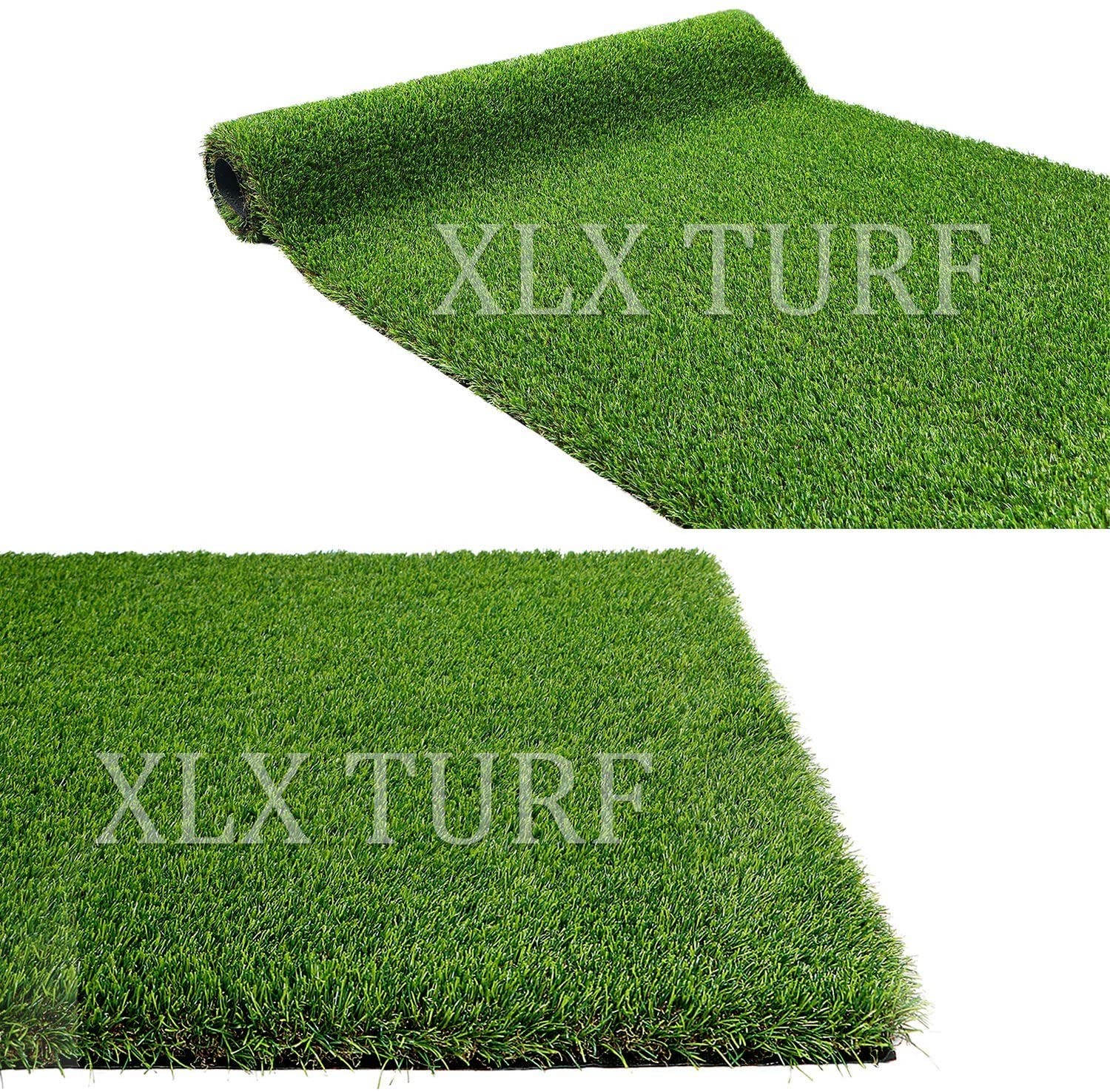 XLX TURF Realistic Artificial Grass Outdoor – 6 FT x 10 FT Ultra Thick & Pets…